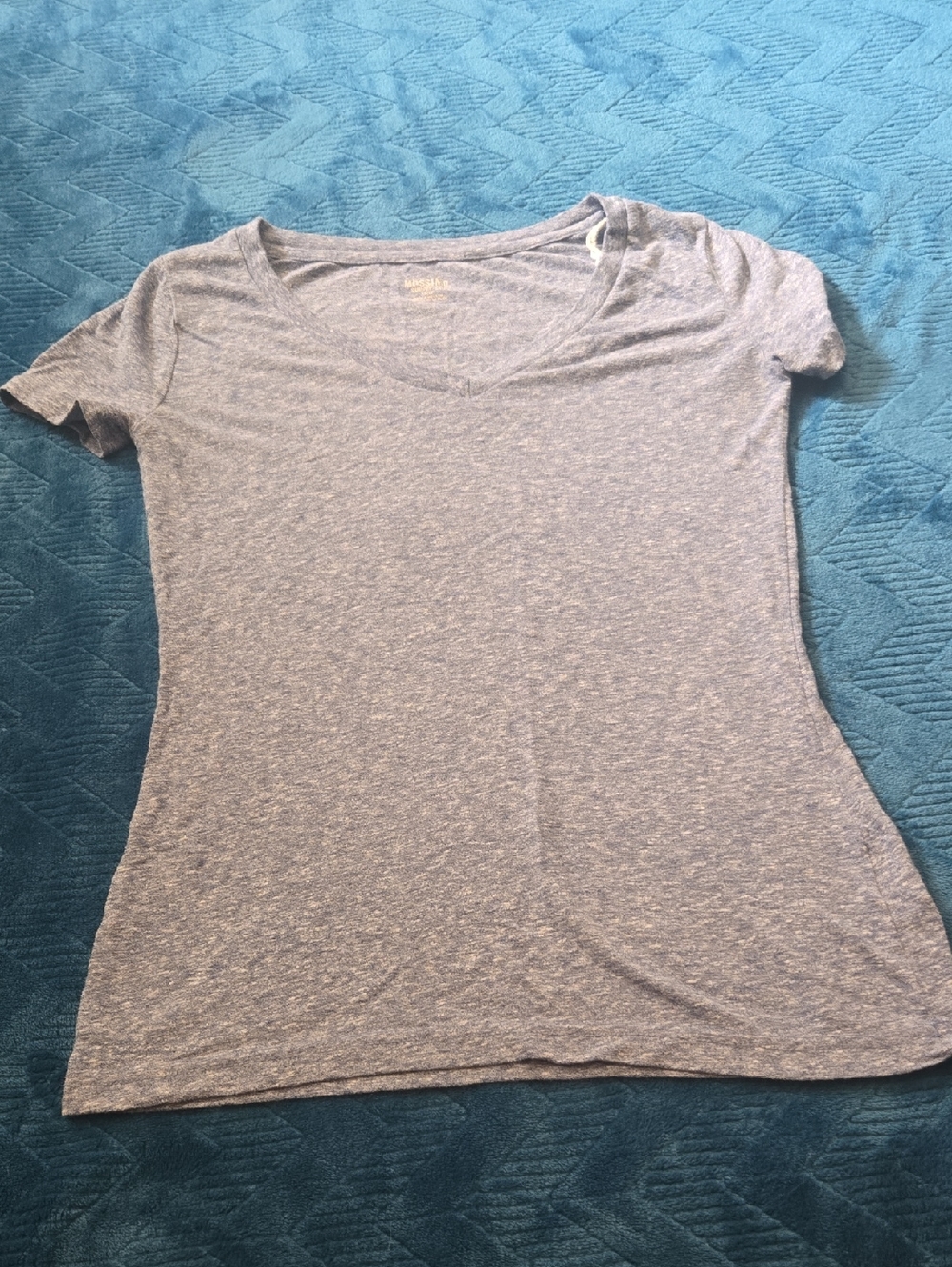 5/$20 Mossimo Supply Co. Heather Light Gray V-Neck Short Sleeve Tee